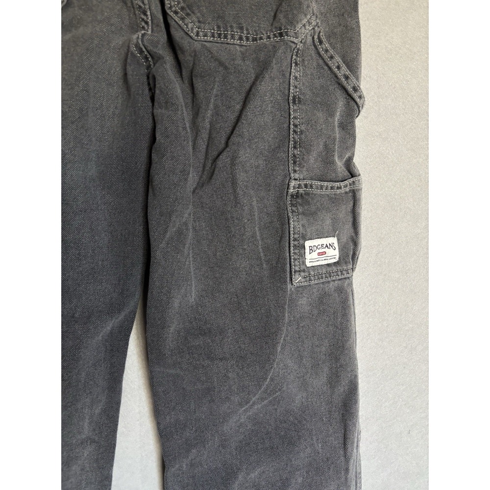 BDG Womens 27x27.5 Baggy Stretch Denim Cargo Pants Wide Leg‎ Streetwear Grunge - Picture 4 of 9